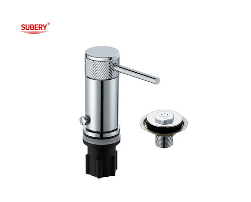 Jednorazowa dźwignia Bidet Ducha Mixer Brass Annular Knurl Handle Chromowe krany łazienkowe