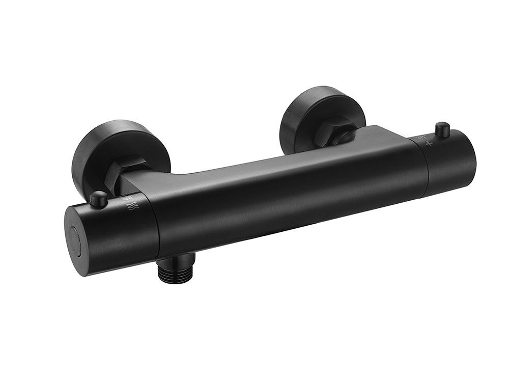 Termostaiczny temperatury regulowany zmywarki z prysznicem Mixer Matt Czarny Kolor Brass Faucet OEM Okrągły Klasyczny