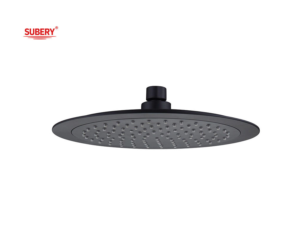 OEM ABS Plastic Round Rain Shower Head Duży rozmiar Matt Czarny kolumna łazienkowa