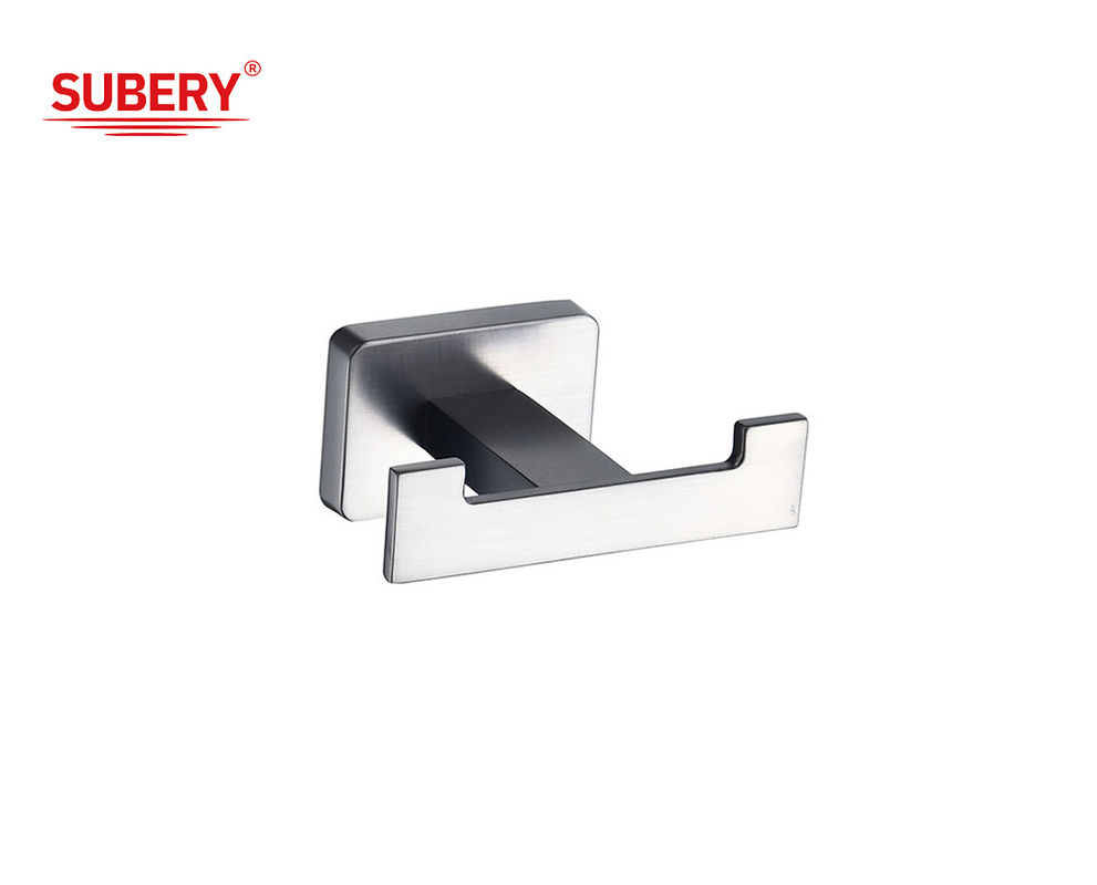 Zink kwadratowy podwójne szaty hak łazienkowy pistolet metalowy kolor OEM Design klasyczny