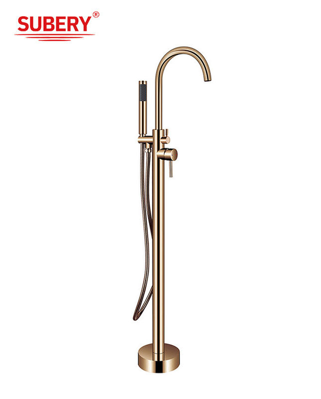 OEM Single Lever Free Standing Tub Faucet Floor Mount Z Dyverterem